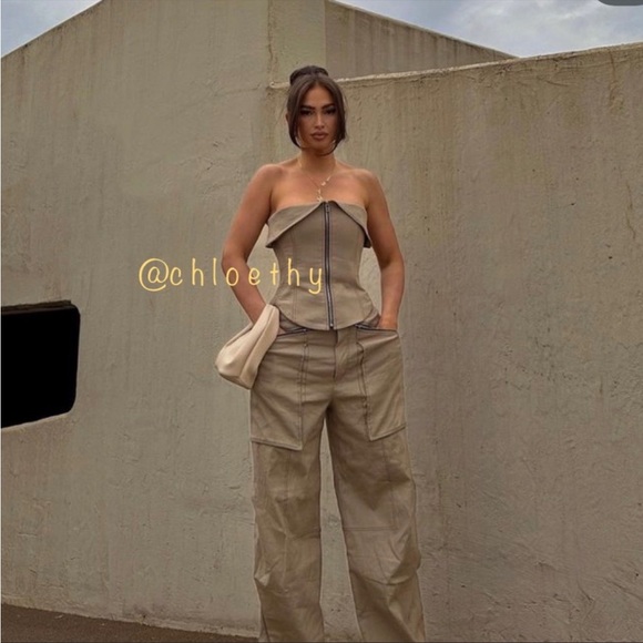 Zara bustier top with matching bottom - Picture 3 of 8